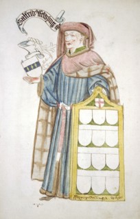 Geoffrey Feldynge, Lord Mayor of London 1452-1453, in aldermanic robes, c1450. Artist: Roger Leigh