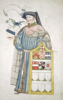 Unidentified London alderman in aldermanic robes, c1450. Artist: Roger Leigh