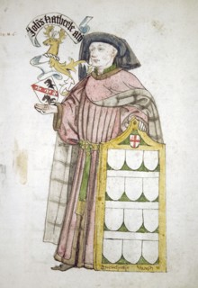 John Hatherle, Lord Mayor 1442-1443, in aldermanic robes, c1450. Artist: Roger Leigh