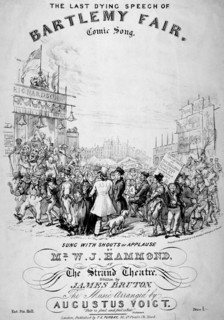 The last dying speech of Bartlemy Fair', 1855. Artist: GE Madeley