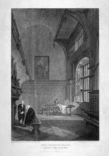 Interior of the Great Hall, Charterhouse, Finsbury, London, 1815. Artist: J Lewis