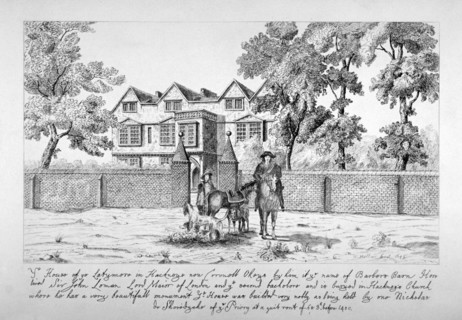 View of a building known as Barber's Barn, Mare Street, Hackney, London, c1854. Artist: Anon