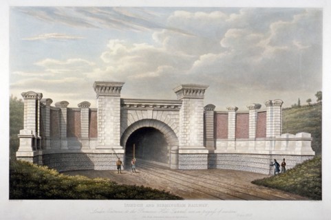 Primrose Hill Tunnel of the London and Birmingham Railway, 1837. Artist: C Rosenberg