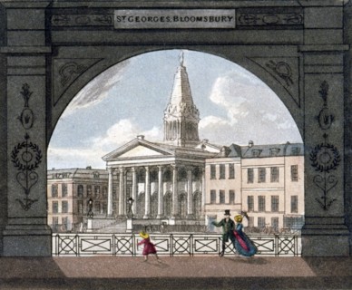 St George's Church, Bloomsbury, Holborn, London, c1800. Artist: Anon