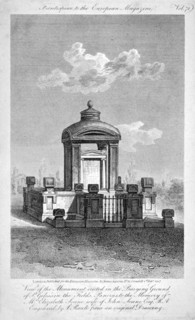 Monument in the churchyard of St Giles in the Fields, Holborn, London, 1817. Artist: Samuel Rawle