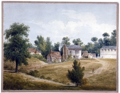 View of Kilbourn Wells spa, Belsize Road, Hampstead, London, c1850. Artist: Anon
