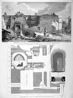 Priory of Holy Trinity, Duke's Place, City of London, 1825. Artist: William Taylor