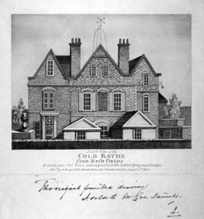 South view of the Cold Baths, Cold Bath Fields, Finsbury, London, 1812. Artist: Anon