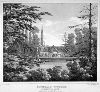 Fountain Cottage, Camberwell Grove, Camberwell, London, c1825. Artist: Anon