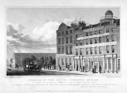 Finsbury Square, London, 1828. Artist: W Wallis