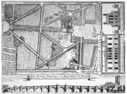 Plan of Greenwich Park, Greenwich, London, 1749. Artist: Anon