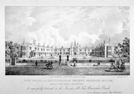 The Metropolitan Benefit Societies' Asylum, Balls Pond Road, Islington, London, c1835. Artist: Anon