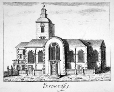 View of the Church of St Mary Magdalen, Bermondsey, London, c1780. Artist: James Peak