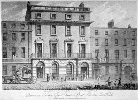 Freemasons' Tavern, Great Queen Street, Holborn, London, 1811. Artist: Samuel Rawle