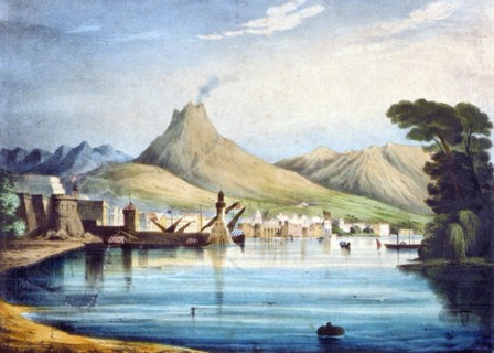 'Mount Vesuvius, as represented at the Surrey Zoological Gardens', Southwark, London, 1837. Artist: Anon