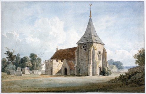 Thirnham Church, near Maidstone, Kent', 19th century. Artist: James Duffield Harding