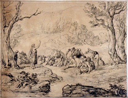 St John Preaching in the Wilderness', 1883. Artist: Sir John Gilbert