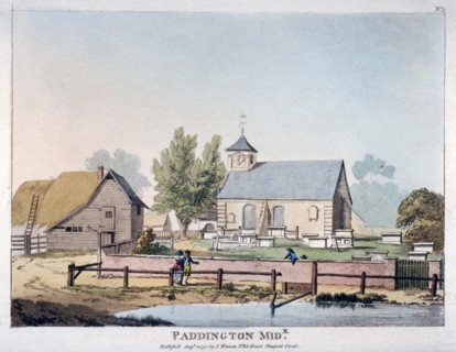 View of St Mary's Church, Paddington, London, 1791. Artist: Anon