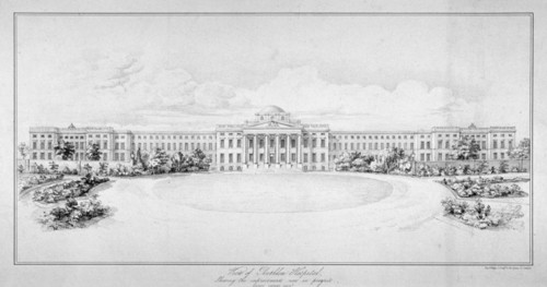 View of the new Bethlem Hospital, Southwark, London, c1825. Artist: Day & Haghe