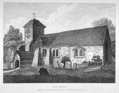 Church of St Margaret, Lee, Lewisham, London, 1809. Artist: Anon