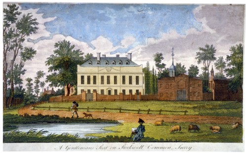 A gentleman's seat on Stockwell Common, Lambeth, London, 1792. Artist: Anon