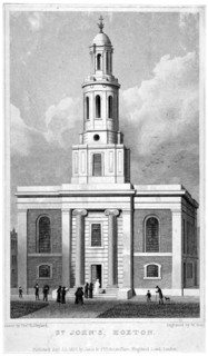 Church of St John the Baptist, Hoxton, London, 1827. Artist: W Bond