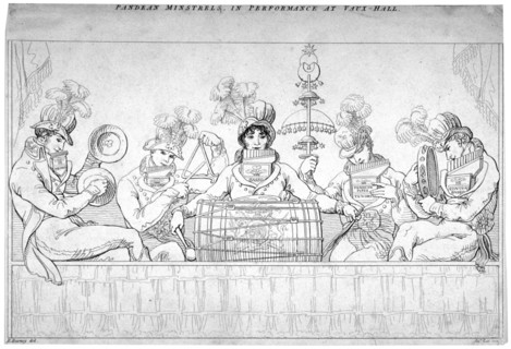 View of the Pandean Minstrels in performance at Vauxhall, London, c1800. Artist: John Lee