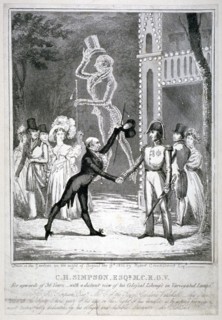 Ceremony in Vauxhall Gardens, Lambeth, London, 1833. Artist: Isaac Robert Cruikshank