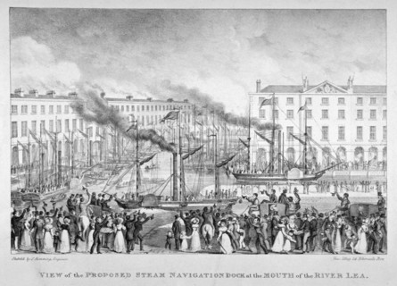 East India Dock, Poplar, London, c1835. Artist: Vear