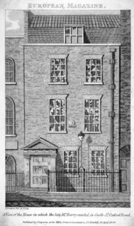House that the artist James Barry lived in, Eastcastle Street, Marylebone, London, 1806. Artist: Thomas Prattent