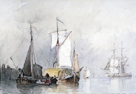 'A Dutch Hay Barge', 1870. Artist: Edmund Thornton Crawford
