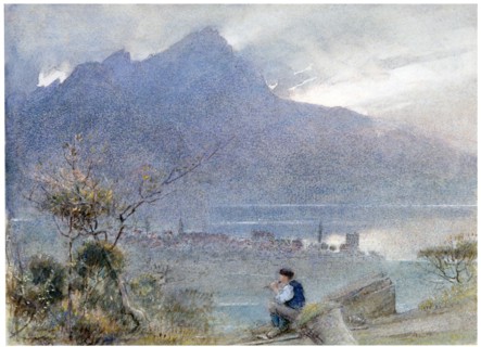 Stansstad and the Pilatus, Switzerland', c1865-1932. Artist: Albert Goodwin