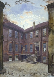 View of an old house in Great Winchester Street, City of London, 1880. Artist: John Crowther