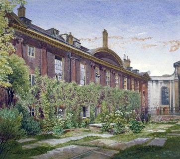 Christ's Hospital, Newgate Street, City of London, 1881. Artist: John Crowther