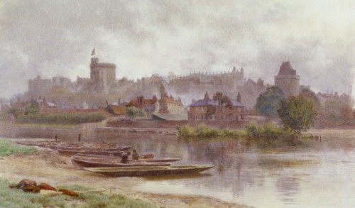 'Windsor Castle in the Gloom', c1874-1914. Artist: Newton Benett