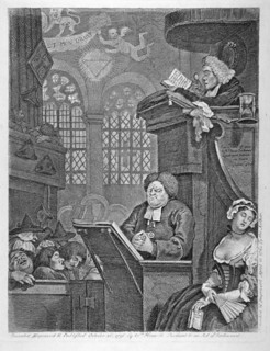 'The sleeping congregation', 1736. Artist: William Hogarth