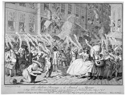 'The sailor's revenge, or the Strand in an uproar...', 1749. Artist: LP Boitard