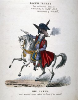 Locum Tenens, the celebrated Hunter', 1830. Artist: Anon