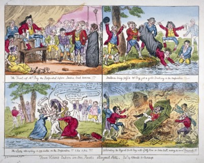'Four views taken in the parks', 1814. Artist: George Cruikshank