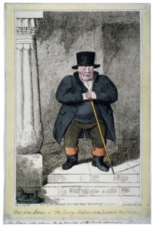 'One of the Lions - or the living statue at the London Museum', 1817. Artist: George Cruikshank