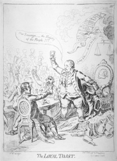 The loyal toast', 1798. Artist: James Gillray