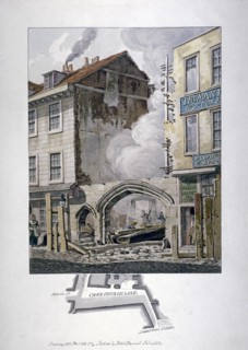 Priory of Holy Trinity or Christchurch, Creechurch Lane, City of London, 1815. Artist: Robert Blemmell Schnebbelie