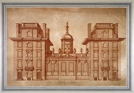 View of St Paul's School, City of London, c1670. Artist: Unknown