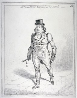 All Bond Street trembled as he strode', 1802. Artist: James Gillray