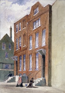 View of the Vicar General's Office, Bell Yard, Knightrider Street, City of London, 1841. Artist: Frederick Napoleon Shepherd