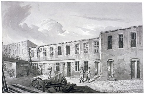 View of Ludgate Prison in ruins, Bishopsgate, City of London, 1817. Artist: Robert Blemmell Schnebbelie