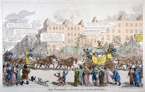 'May Fashions, or Hints for a Four in Hand Exhibition', 1813. Artist: C Williams