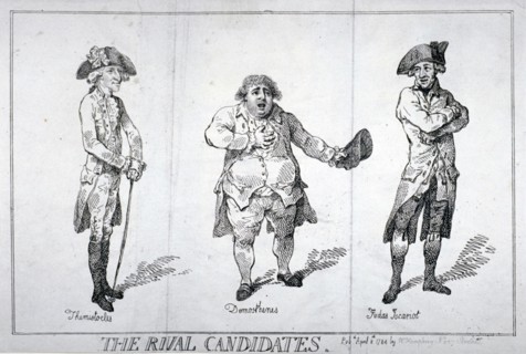 'The Rival Candidates', 1784. Artist: Isaac Cruikshank