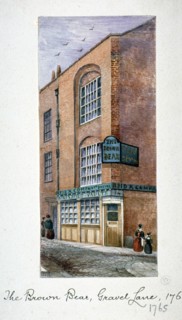 View of the Brown Bear Tavern, Gravel Lane, Houndsditch, City of London, c1825. Artist: Anon