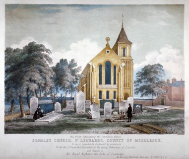 St Leonard's Church, Bromley-by-Bow, London, c1860. Artist: Anon